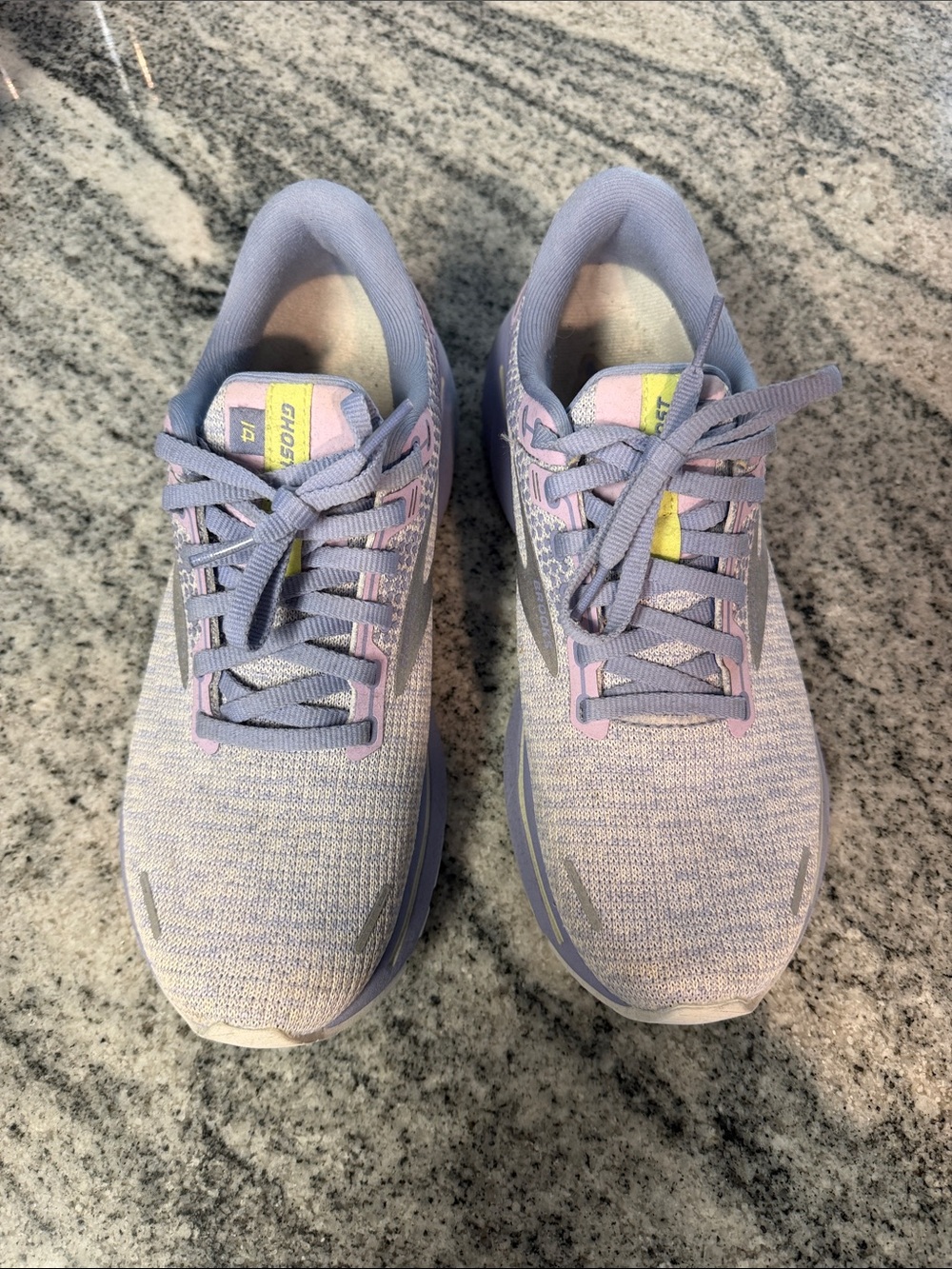 Brooks Lavender and Pastel Yellow Women's Athletic Running Shoes